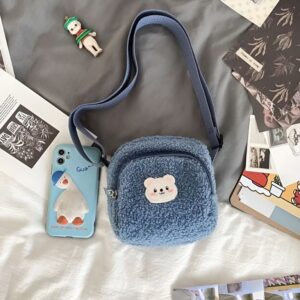 sac banane femme carré effet laine