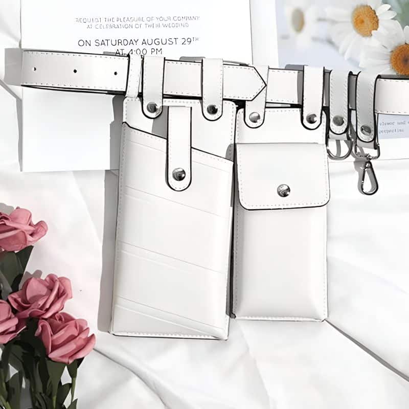 riñonera de cintura de piel para mujer
