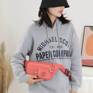 sac banane multipoches rose stylé