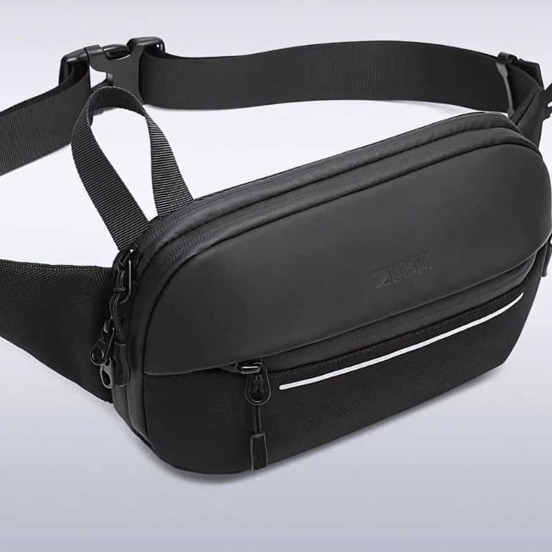 riñonera rectangular negra