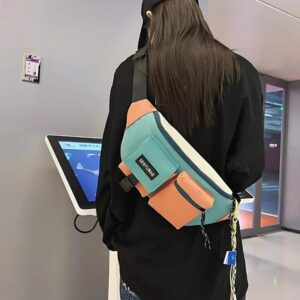 Sac banane femme turquoise design