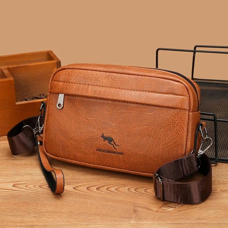 Riñonera bandolera de piel para hombre diseño