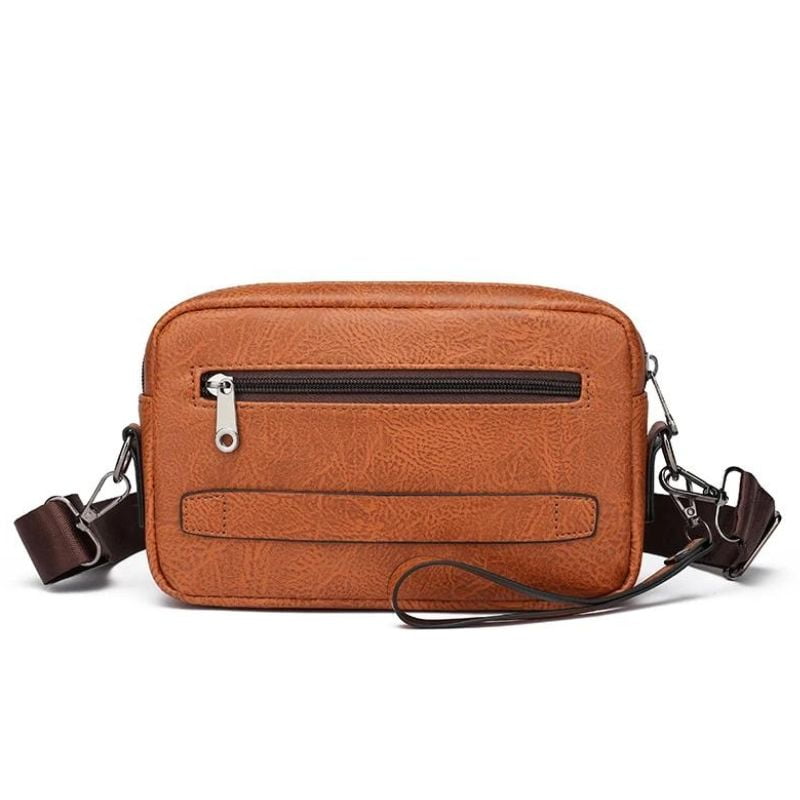 Riñonera bandolera de piel para hombre duradero