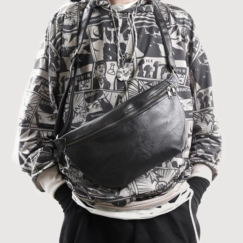 riñonera bandolera vintage para hombre resistente