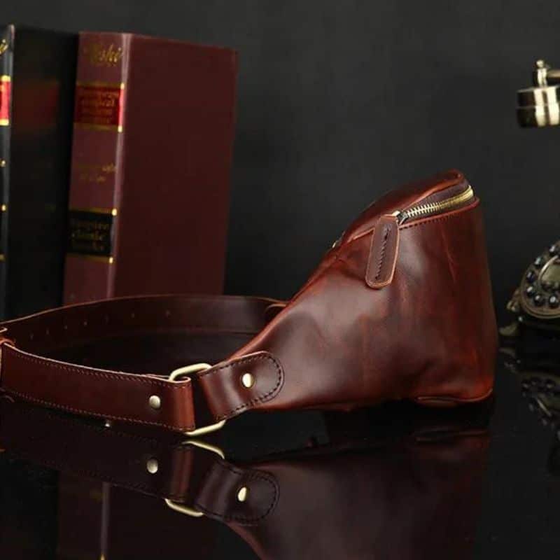 Riñonera burdeos para hombre - Imagen 2