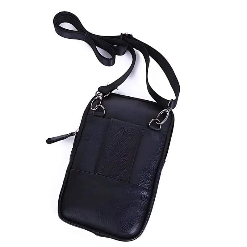 Riñonera de cuero para hombre del tamaño de un pasaporte diseño