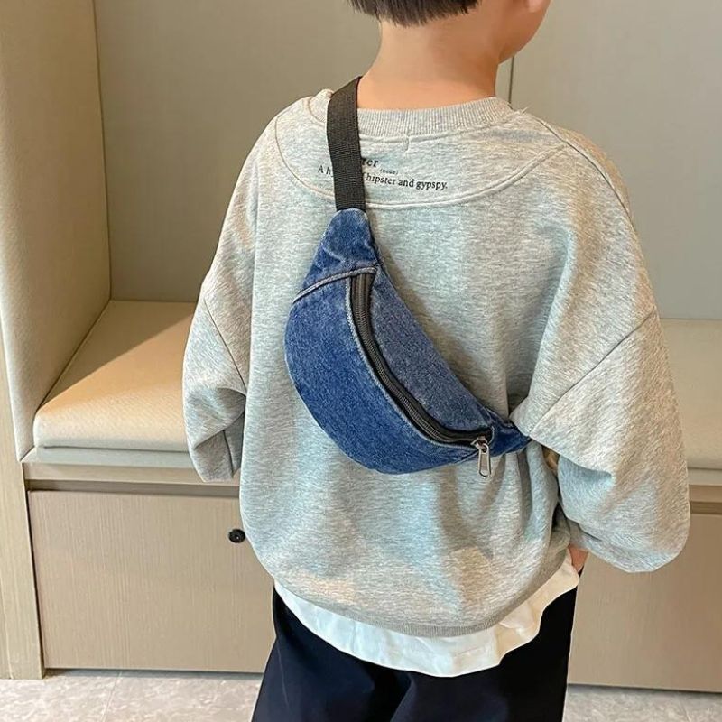 Bonita riñonera para niños azul