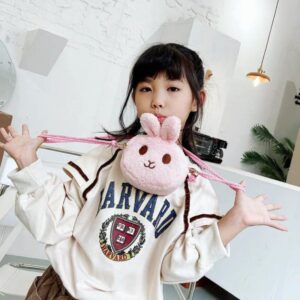 Riñonera suave rosa para niña