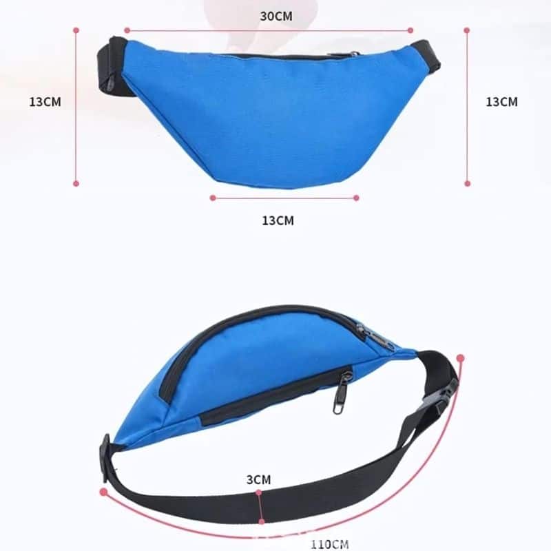 Riñonera azul para hombre diseño