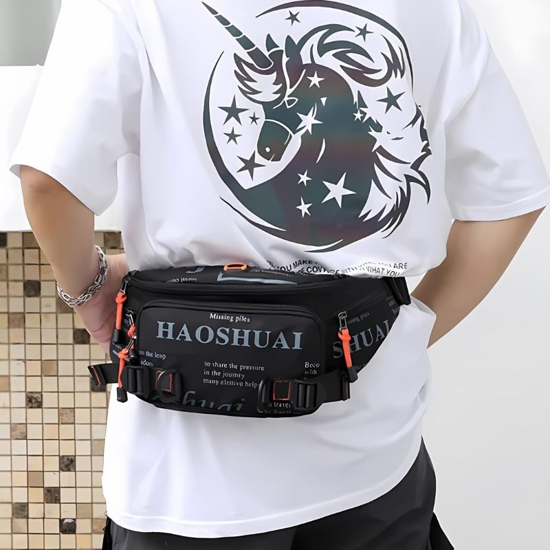 riñonera escritura para hombre diseño