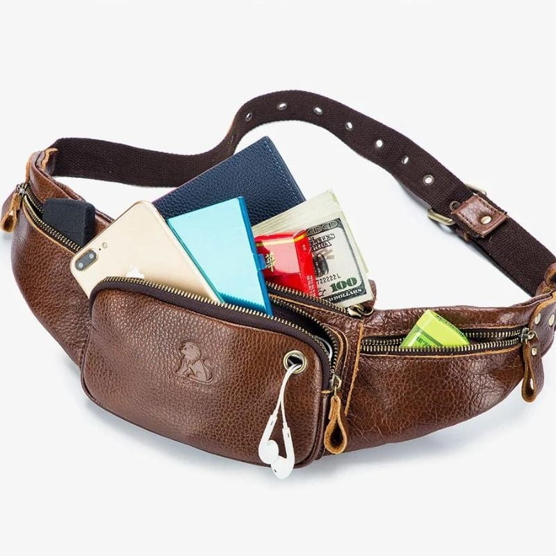 riñonera multibolsillo para hombre práctica