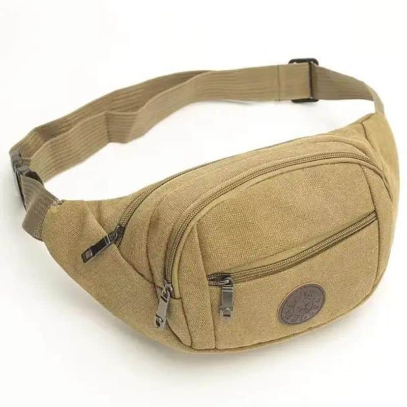 riñonera caqui para hombre