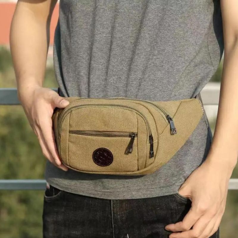 riñonera caqui para hombre calidad