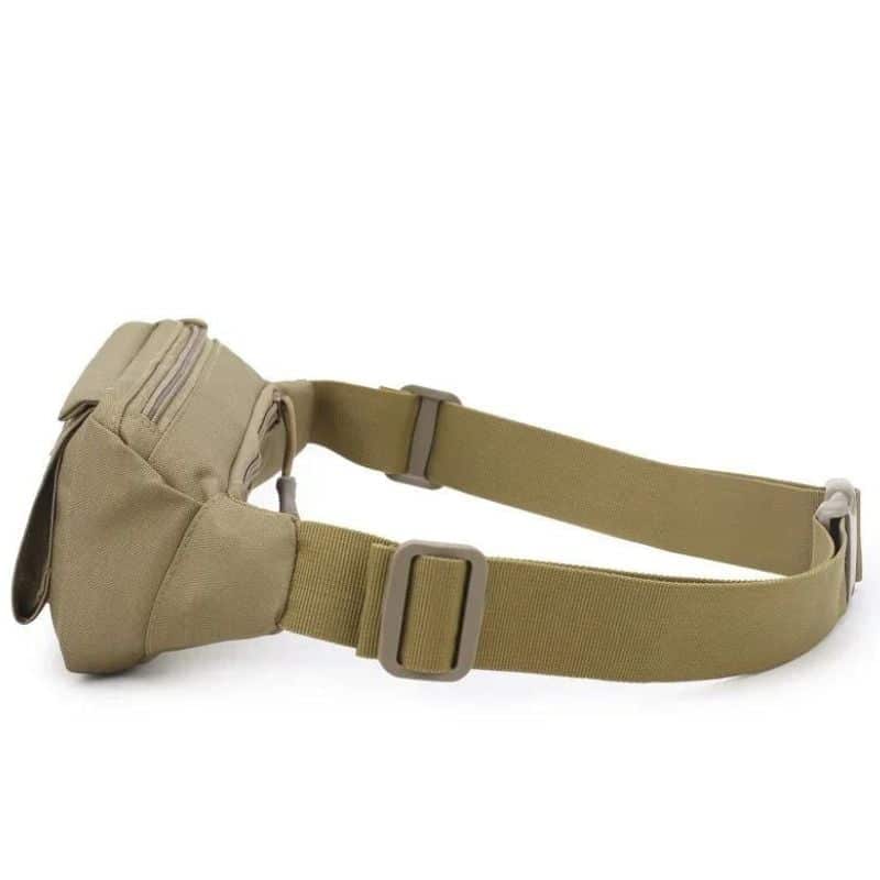 Riñonera caqui flexible para hombre y que se cierra como un cinturón calidad