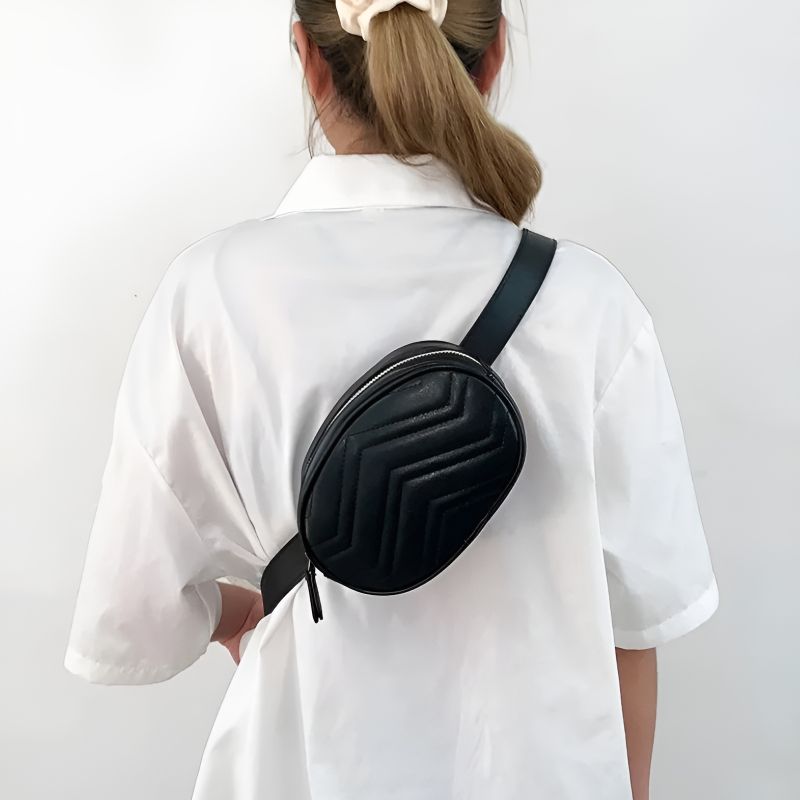bonita riñonera redonda para mujer